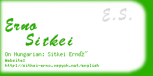 erno sitkei business card